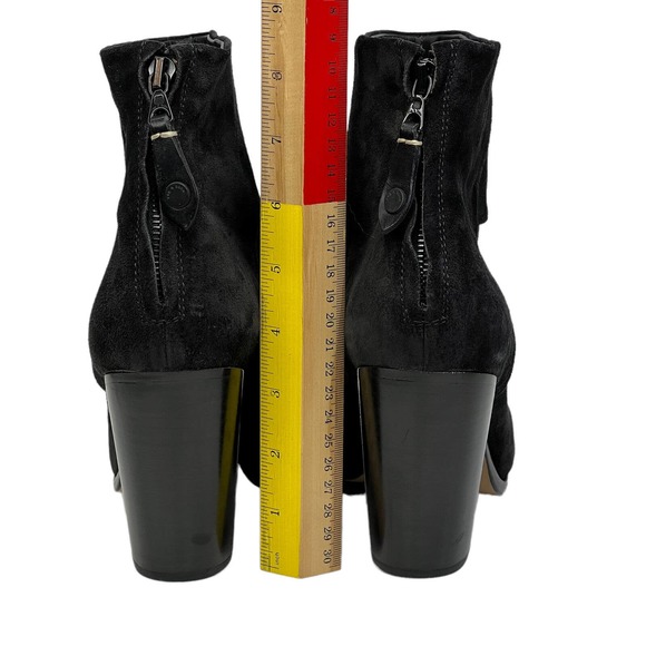 Rag & Bone Womens Newbury Classic Black Suede Back Zip Ankle Booties Size 11 - Picture 4 of 9
